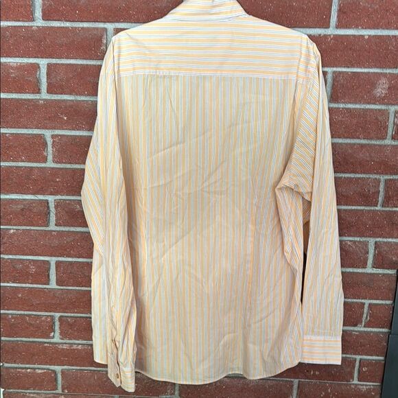 Butter Yellow with gray stripes, Zegna Sport Men’s Button Down - Picture 6 of 8